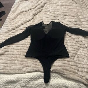 Klassy Network Black Long Sleeve Bodysuit